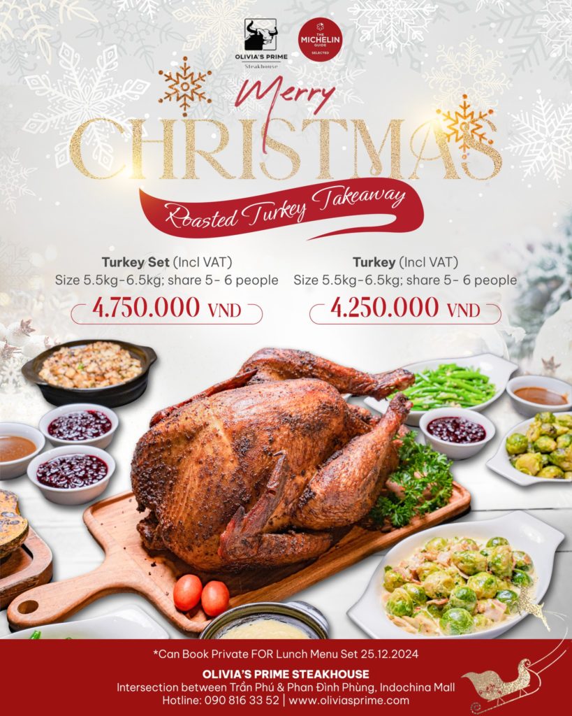 Olivias Prime Steakhouse - Merry Christmas - Turkey set takeaway